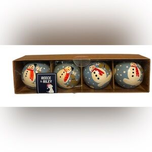 Reece & Riley Holiday Ornaments Dogs & Snowman